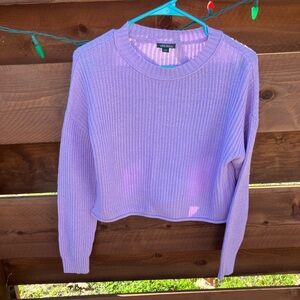 Wild Fable Lavender Cropped Sweater Small EUC